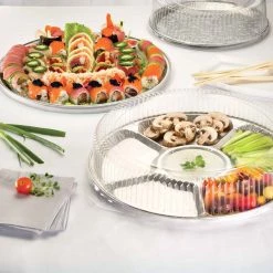 Nicole Collection Disposable Aluminum 18" Lazy Susan/Compartment Platter