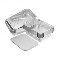 Nicole Collection Disposable Aluminum Lid For 2 1/4 LB Oblong Pan