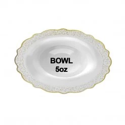 Decorline SALE Confetti Collections Soup Bowls Gold 5 Oz 10 Count