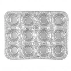 Blue Sky Disposable Aluminum 12 Cavity Mini Muffin Foil Pan