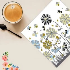 Nicole Fantini Collection Butterfly Love Disposable Lunch Paper Napkins 20 Ct