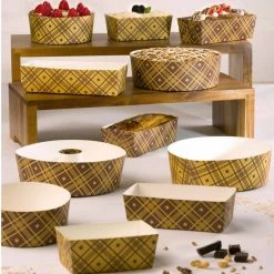 Hanna K Premium Quality Paper Brown Tan Baking Pan 6.5"x2.5" 4CT Baking Cups