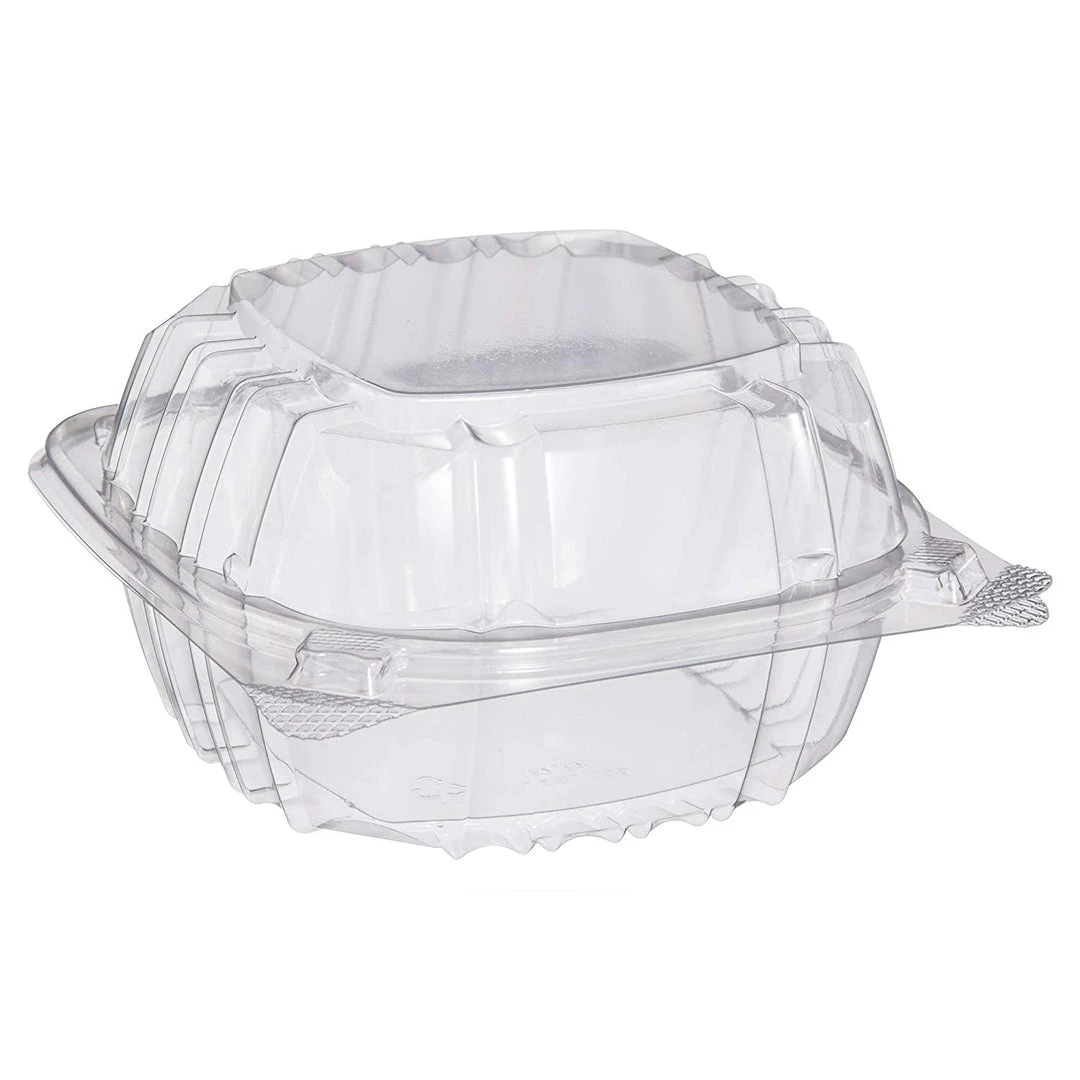Salad Containers Dart Clear 5"x5" Seal Hinged-Lid Plastic Containers Take-out Container For Cake, Sandwich 4 Salad Containers Dart Clear 5"x5" Seal Hinged-Lid Plastic Containers Take-out Container For Cake, Sandwich