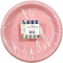Hanna K. Signature Plastic Plates Pink 7"