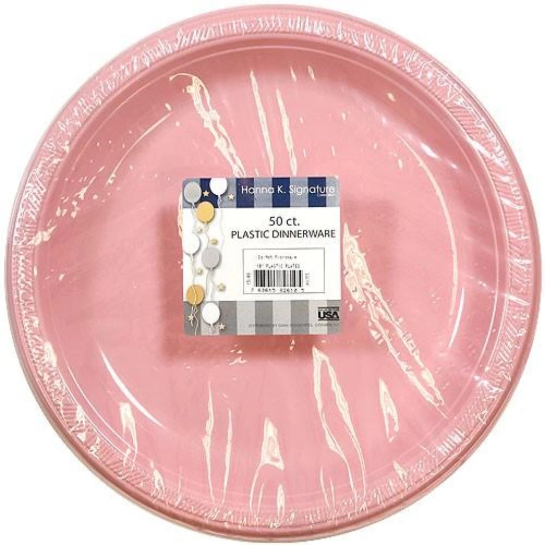 Hanna K. Signature Plastic Plates Pink 7" 2 Hanna K. Signature Plastic Plates Pink 7"