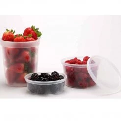 Nicole Collection Light Weight Food Storage Container Round Clear 25 Oz
