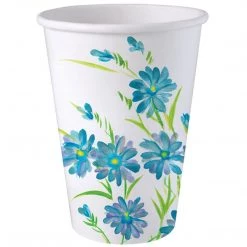Nicole Home Paper Cup Hot Cold Cup Blue Floral 12 Oz Paper Plates