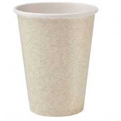 Lillian SALE Paper Cup Ivory Texture Hot Cold 9 Oz 24 Count
