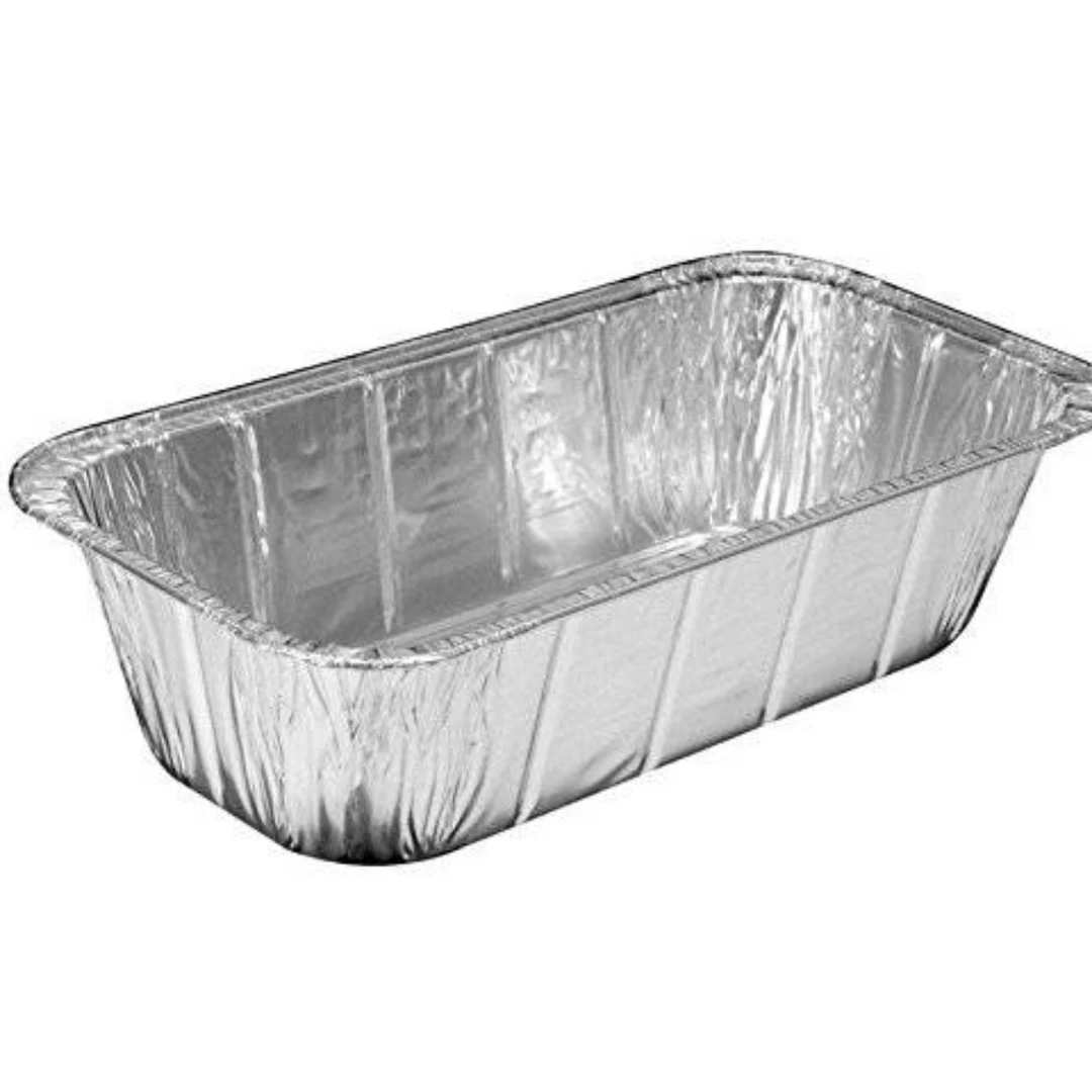 Nicole Collection Disposable Aluminum 5Lb Loaf Foil Pan 1/3 Size Deep 12 17/32" L X 6.5" W X 3 5/16" D 2 Nicole Collection Disposable Aluminum 5Lb Loaf Foil Pan 1/3 Size Deep 12 17/32" L X 6.5" W X 3 5/16" D