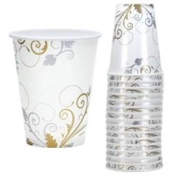 Hanna K Clearance Sale SALE Paper Cup Bella Vite Shimmer Hot Cold 12 Oz 16 Count