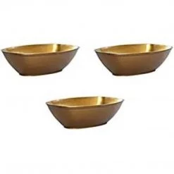Hanna K Signature 80 Oz Gold Plastic Oval Luau Bowl