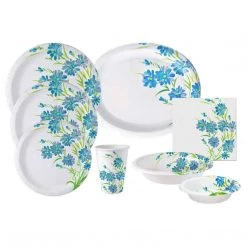 Nicole Collection Elegant Napkins Blue Floral Lunch Napkins