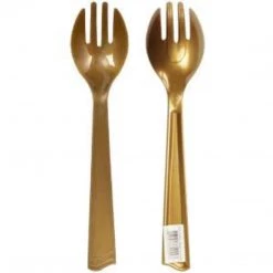 Party Dimensions Gold Plastic Serving Fork 10