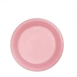 Hanna K. Signature Plastic Plates Pink 7"