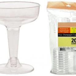 Hanna K Signature Hanna K. Signature Elegant Plastic Champagne Heavyweight Plastic Cup 4 Oz Elegant Cups