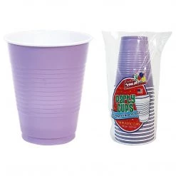 Party Dimensions Clearance Sale SALE Hydrangea Co-Ex Plastic Cup 18 Oz 16 Count
