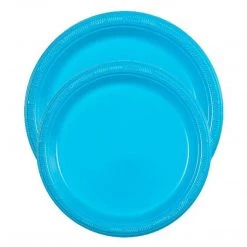 Hanna K Signature SALE Hanna K. Signature Plastic Plates Island Blue 7" 50 Count Clearance Sale