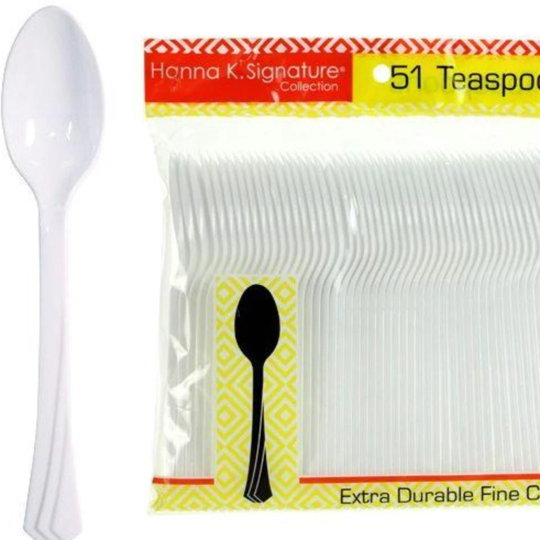 Hanna K Signature Hanna K. Signature Heavyweight Pearl Plastic Teaspoon 2 Hanna K Signature Hanna K. Signature Heavyweight Pearl Plastic Teaspoon