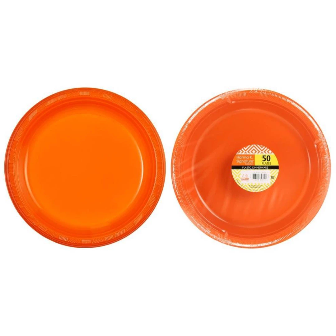SALE Hanna K. Signature Plastic Plates Orange 7" 50 Count 2 SALE Hanna K. Signature Plastic Plates Orange 7" 50 Count