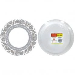 Hanna K Signature SALE Hanna K. Signature Medley Paper Plate Silver 10.25