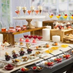 Mini Entertainers Lillian Tablesettings Mini Plastic Flourish Dish Clear