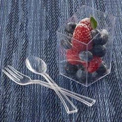 Lillian Mini Plastic Clear Forks