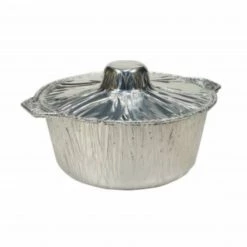 Blue Sky Jet Foil Disposable Aluminum Pot With Lid (Large) 11.50X4.50 5.5 Quart