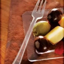 Lillian Mini Plastic Clear Forks