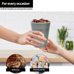 Hanna K Signature Hanna K. Signature Plastic Cups Silver 18 Oz