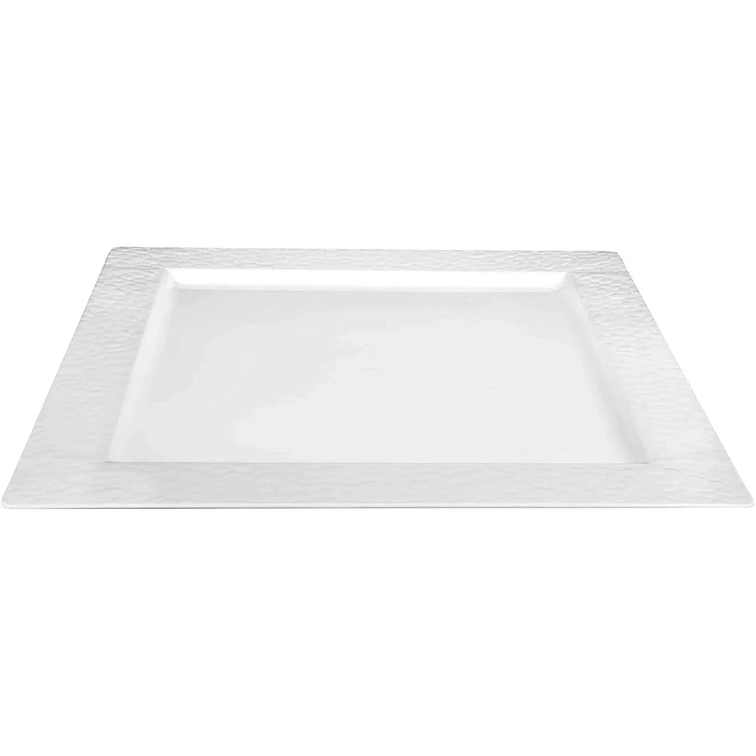 Lillian Tablesettings Square Pebbled Tray Clear 12" (PACK OF 2) 3 Lillian Tablesettings Square Pebbled Tray Clear 12" (PACK OF 2)
