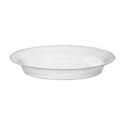 Hanna K Ridged Clear Oval Plastic Bowl 11''X 16'' Serving Bowls