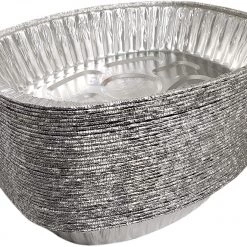 Nicole Collection Disposable Aluminum Large Oval Roaster 17.67" X 14.44" X 3.13"