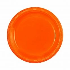 SALE Hanna K. Signature Plastic Plates Orange 9" 50 Count
