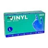 OnlyOneStopShop 100 PC Blue Synthetic Vinyl Disposable Gloves - Large Aluminum