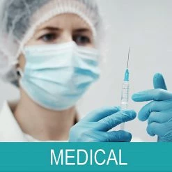 OnlyOneStopShop 100 PC Blue Synthetic Vinyl Disposable Gloves - Large Aluminum