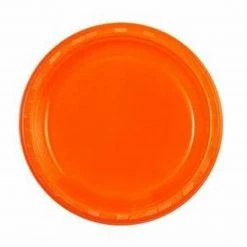 SALE Hanna K. Signature Plastic Plates Orange 7" 50 Count