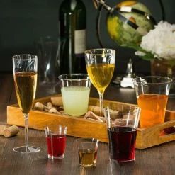 Lillian Tablesettings Plastic Flared Tumblers Clear HEAVY QUALITY 14 Oz 10 Count Elegant Cups