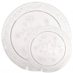 Decorline Elegant Party Sets D'VINE COLLECTION ELEGANT CLEAR PLASTIC TABLEWARE PACKAGE 8 Decorline Elegant Party Sets D'VINE COLLECTION ELEGANT CLEAR PLASTIC TABLEWARE PACKAGE