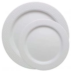 Decorline Clearance Sale SALE Hammered Collections Dinner Plate White White 10.25" 10 Count 9 Decorline Clearance Sale SALE Hammered Collections Dinner Plate White White 10.25
