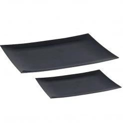 Lillian Tablesettings ELEGANT RECTANGULAR BLACK PLASTIC TABLEWARE PACKAGE