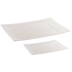 Lillian Tablesettings ELEGANT RECTANGULAR CLEAR PLASTIC TABLEWARE PACKAGE