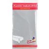 Party Dimensions Tablecover Plastic Silver Rectangular 54'' X 108''