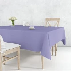 Nicole Fantini Collection Disposable Plastic Premium Tablecloth Heavyweight Rectangle Hydrangea 54" X 108"
