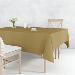 Party Dimensions Tablecloths & Placemats Tablecover Plastic Gold Rectangular 54'' X 108''