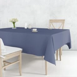 Party Dimensions TableCloth Plastic Disposable Round Blue 84'' Tablecloths & Placemats