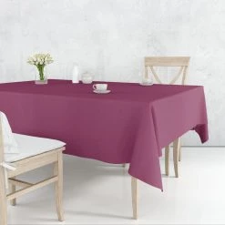 Party Dimensions Tablecover Plastic Berry Rectangular 54'' X 108'' Tablecloths & Placemats