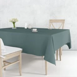 Nicole Fantini Collection Disposable Plastic Premium Tablecloth Heavyweight Rectangle Hunter Green 54" X 108" Tablecloths & Placemats