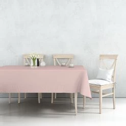 Nicole Fantini Collection Disposable Plastic Premium Tablecloth Heavyweight Rectangle Light Pink 54" X 108" 5 Nicole Fantini Collection Disposable Plastic Premium Tablecloth Heavyweight Rectangle Light Pink 54