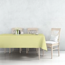 Party Dimensions TableCloth Plastic Disposable Round Yellow 84''