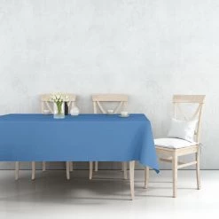 Party Dimensions Tablecloths & Placemats Tablecover Plastic Medium Blue Rectangular 54'' X 108''